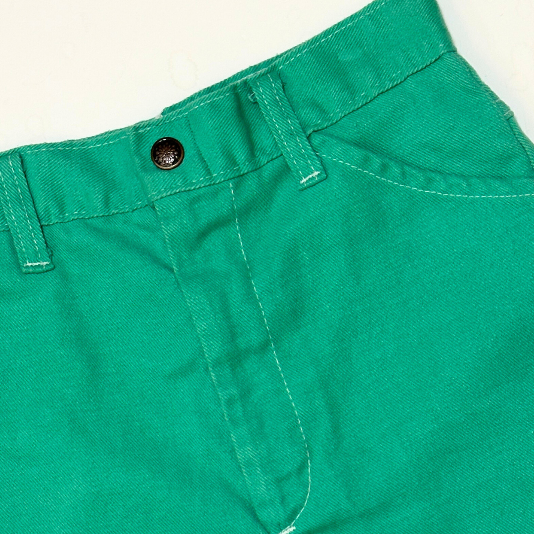 VINTAGE GARANIMALS GREEN DENIM HIGH-WAISTED SHORTS