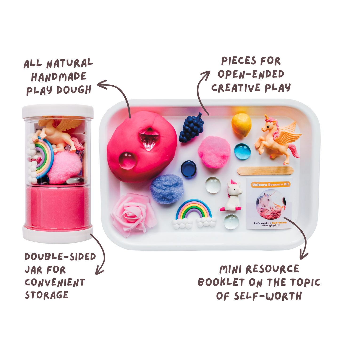 Children's Unicorns Sensory Play Dough Kit