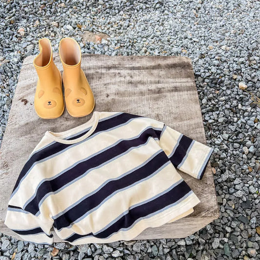 Black and Grey Striped Tee