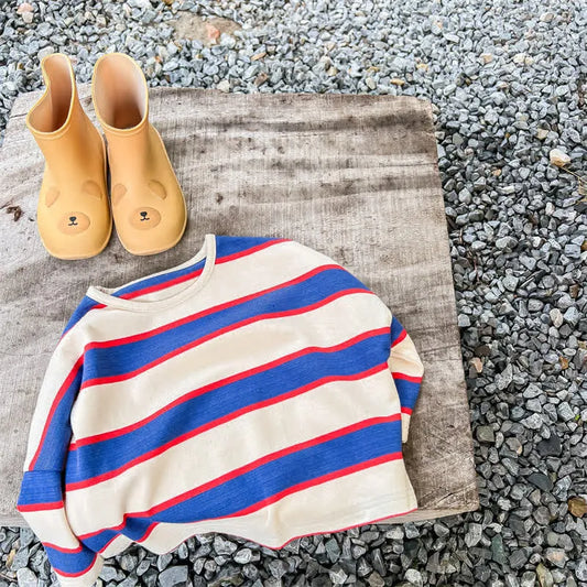 Navy and Red Striped Tee