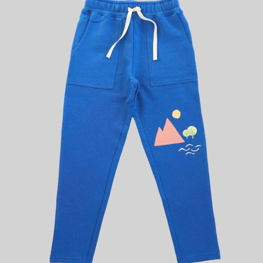 Kids' Organic Cotton Blue Sweatpants