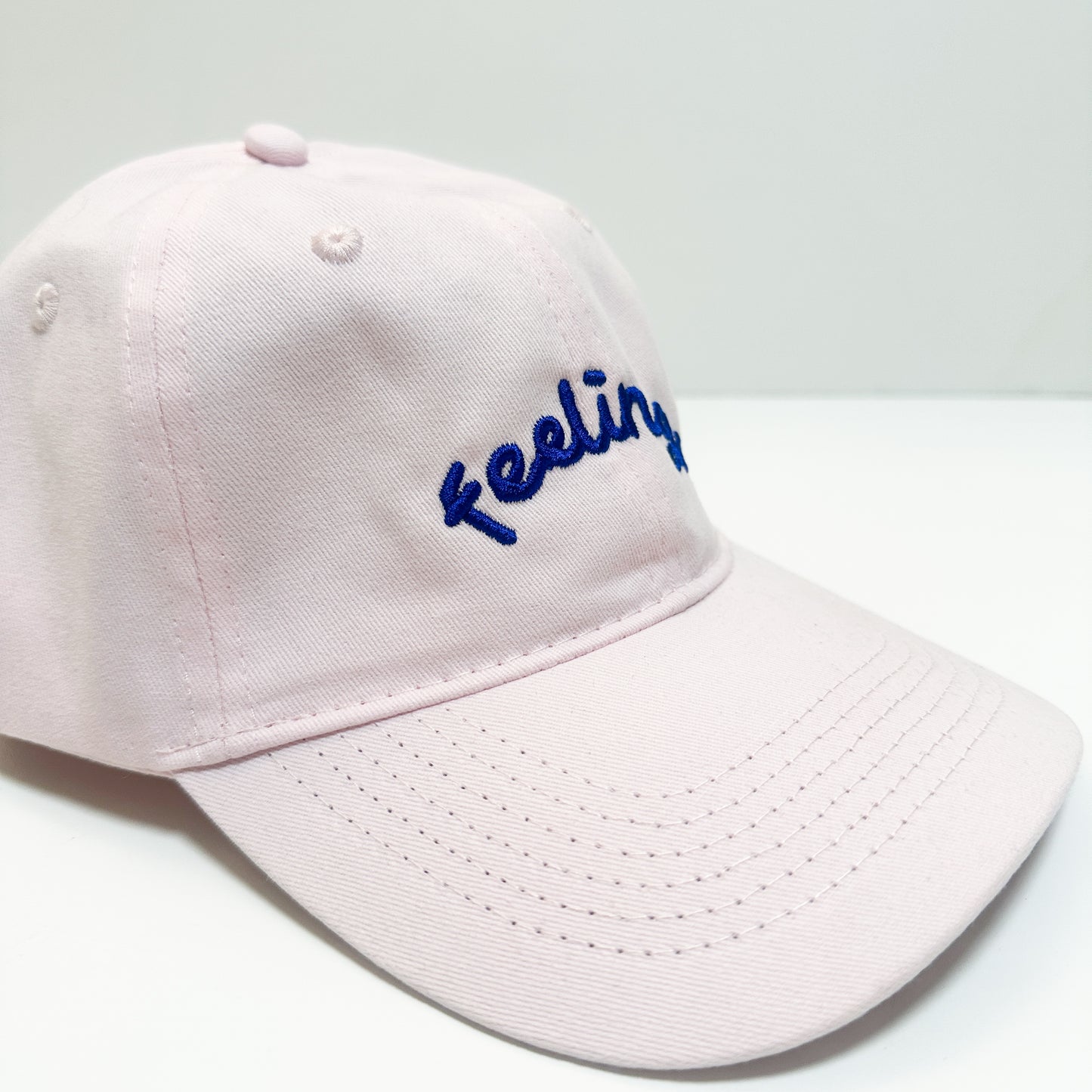 Adult 'feelings' Dad Hat - Light Pink