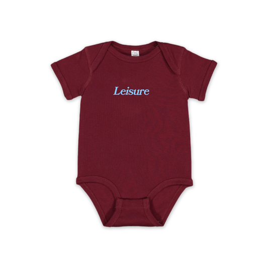 LEISURE Classic Logo Onesie - Burgundy