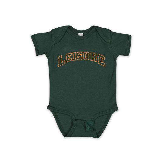 LEISURE Jr. Varsity Logo Onesie - Forest