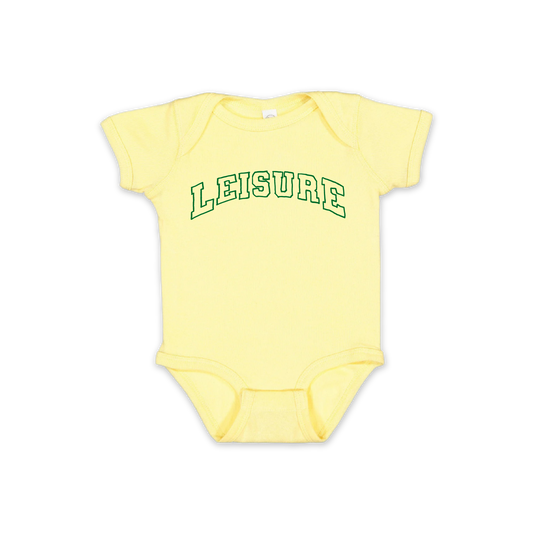 LEISURE Jr. Varsity Logo Onesie - Butter