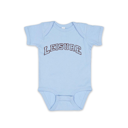 LEISURE Jr. Varsity Logo Onesie - Light Blue