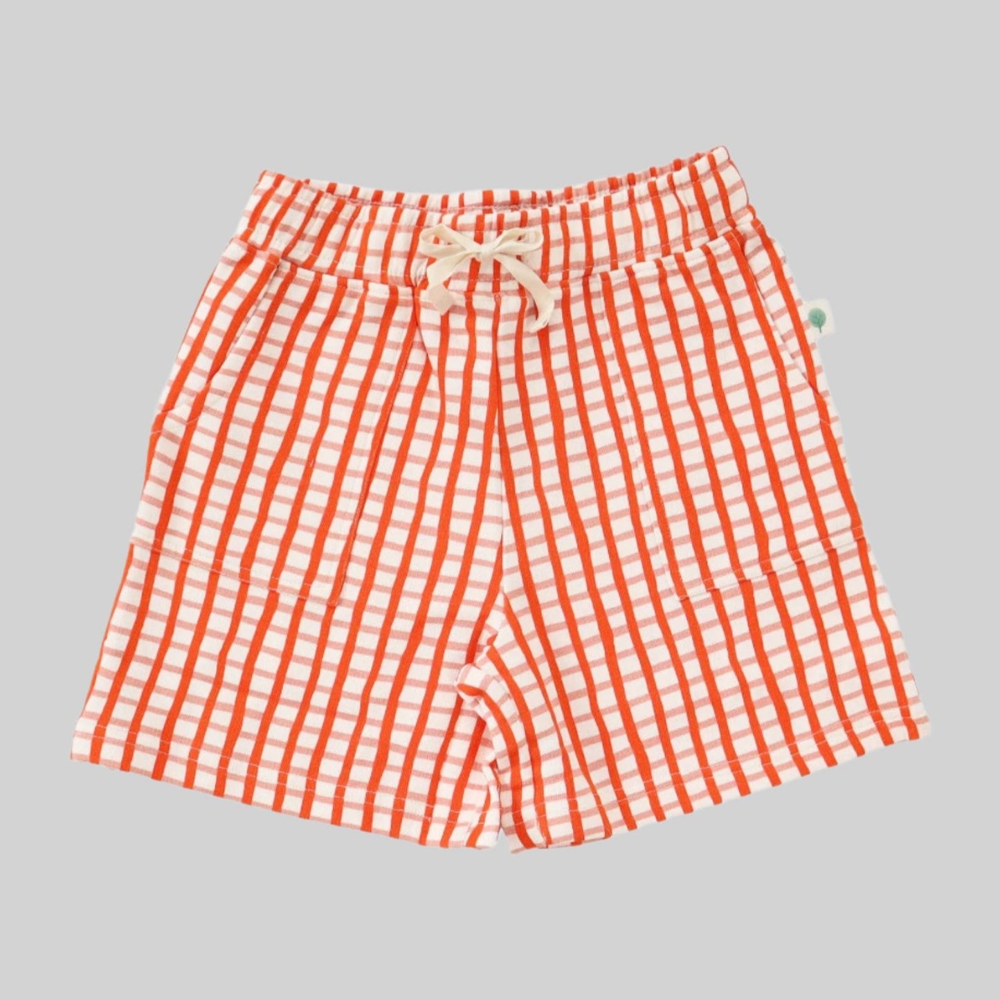 Kids' Organic Cotton Shorts - Pink & Orange Print